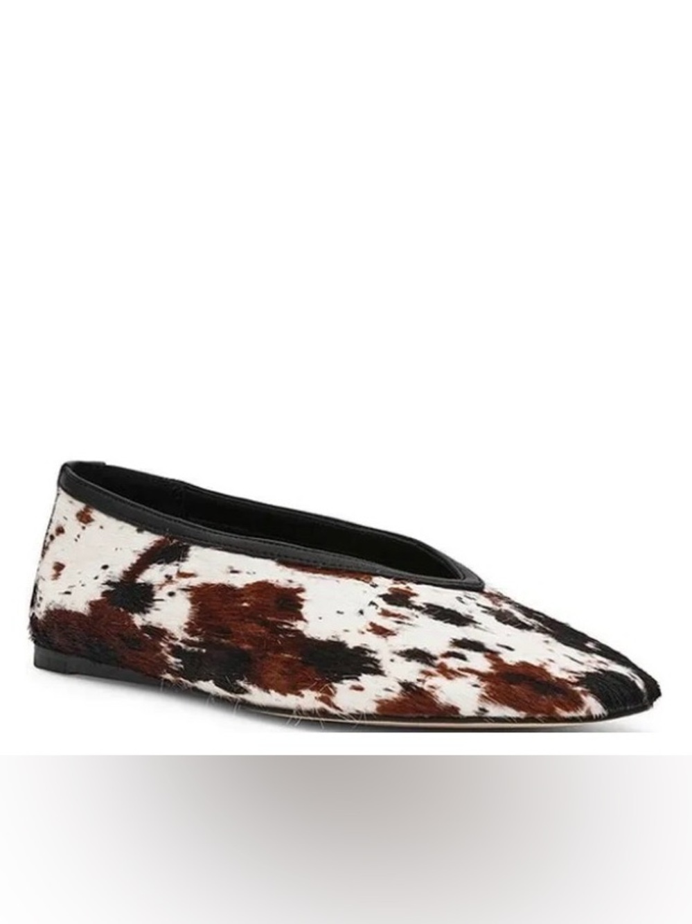New Steve Madden Leni-C Haircalf Ballet Flats, Size 6.5 - Cow Print